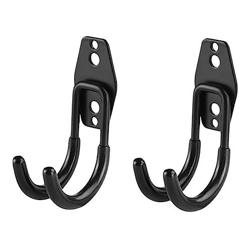 DOITOOL Ganchos De Pared Metálicos Pesados Para Colgar Bicicletas y Herramientas, Gancho De Alta Resistencia Recubrimiento Anticorrosivo, Compatibles Para Almacenamiento En Garaje, Pack 2 Unidades
