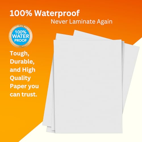 TerraSlate 8 MIL Waterproof Paper 11\"x17\" – Weatherproof, Rip-proof Copier Paper, Laser Printer & Copier Compatible, 100 Sheets – Ideal for Outdoor, Rugged Use, and Harsh Conditions - Thumbnail 6