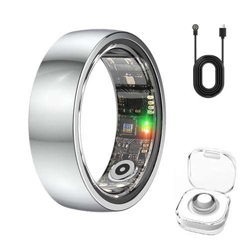 SM SEVENMORE Smart Ring Fitness Tracker with GPS Route (Silv...