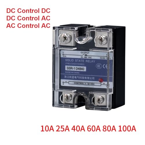 Relé de estado sólido DD 40A SSR monofásico input 3-32VDC output 220VDC 2