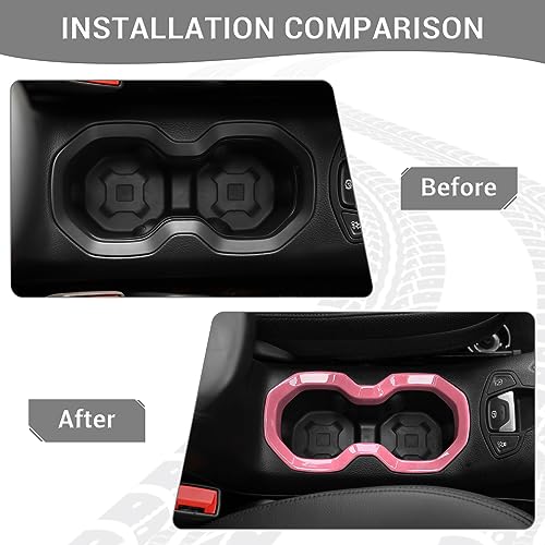 Cubierta para portavasos Jeep Renegade 2016-2023 rosa miniatura 2