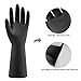 Bamllum 4 Pairs Rubber Kitchen Dishwashing Gloves - Reusable Household Cleaning Gloves for Washing Dishes and Cleaning Tasks, Flexible Long-lasting and Non-Slip (Medium, Black)