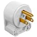 Legrand - Pass & Seymour 4867ANWCC10 15-Amp, Commercial Grade, Heavy Duty Angle Plug, White