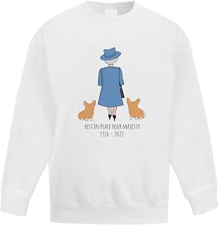 Azeeda 'RIP Queen & Corgies' Kid's Sweatshirt/Jumper (14-15 Years) (KW00105162)