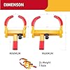 CARTMAN 2 Packs Heavy Duty Trailer Wheel Lock, Adjustable Anti Theft Wheel Clamp, Great Deterrent for Trailers SUV Boats ATVs Motorcycles Golf Cart, 6 Alike Keys