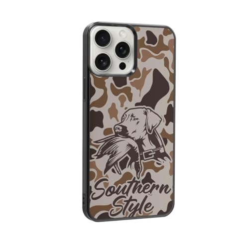 qizjio Old School Camo Phone Case Shockproof Protective Southern Style Duck Camo Phone Cover for iPhone 16 Pro Max