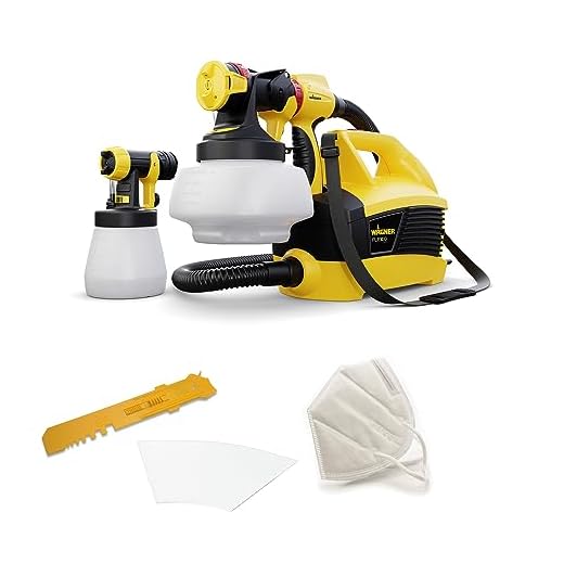 WAGNER Farbsprühsystem W 690 FLEXiO für Wand- und Latexfarben, Lacke & Lasuren im Innen- & Außenbereich, 15 m²-6 min, Behälter 1800 ml/800 ml, 630 W, Schlauch 3,5 m