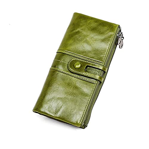 Wallets,Men Purses Long Zipper Genuine Leather Male Clutch Bags with Cellphone Holder Card Holder Wallet