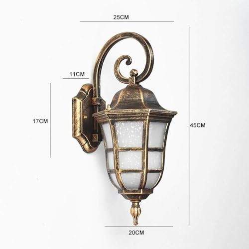 Lustre extérieur laiton et verre pour éclairage de cour