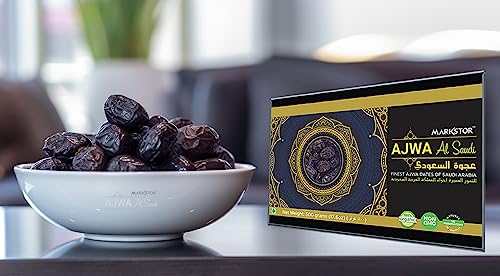 Image of Markstor Fresh Seedless Ajwa Al-Saudi - Finest Ajwa Dates (Khajur) of Madina, Saudi Arabia - 250 gms