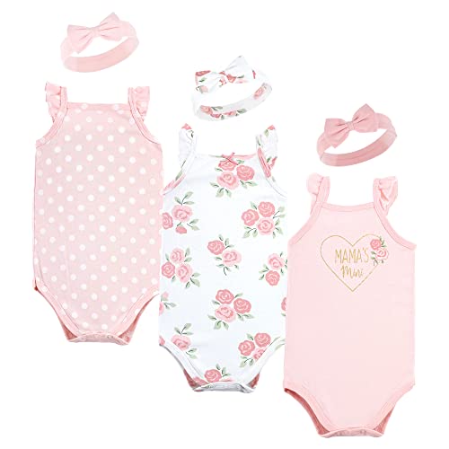 Image of Hudson Baby girls Sleeveless Bodysuit and Headband SetBaby and Toddler T-Shirt Set