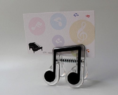 Black Beamed Eighth Note Music Theme Paper Clip (Plastic Wrap)