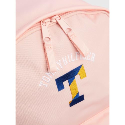 Mochila Hilfiger Flag Varsity rosa casual de moda escolar y urbana para mujer 4