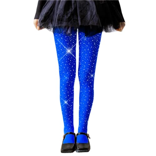 Image of LUCKELF Girls Glitter Tights, Soft Opaque Tights Sparkle Rhinestone Tights School Dress Dance Stockings