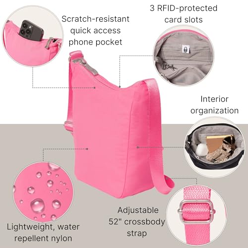 Image of Baggallini Swift Mini Crossbody Bag for Women - 4.5x7 Small Travel Purse with Crossbody Strap and RFID