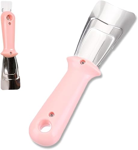 AKOAK - Pala de deshielo de acero inoxidable práctica para frigorífico, descongelación, congelador, pala de hielo, etc. (rosa)