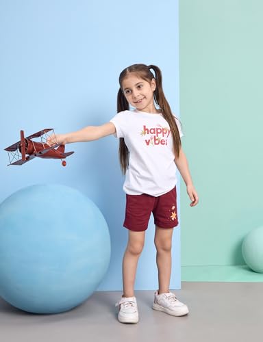Image of Amazon Brand - Symbol Girls 100% Cotton Graphic Printed Half Sleeves Regular fit T-Shirt