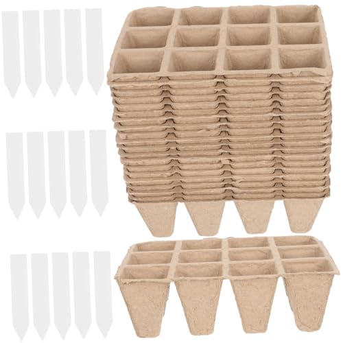 Happyyami 1 Juego Bandeja de Inicio de plántulas Soporte para Plantas de Interior ser Creciente infusor Plants semillero Taza de Cultivo de Plantas de Pulpa propagador de jardín Papel