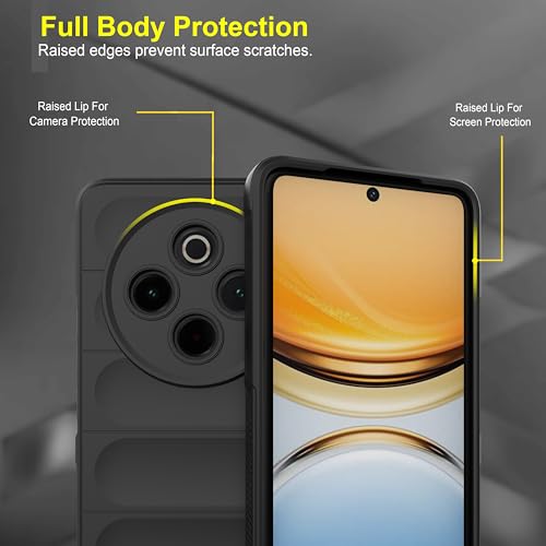 Image of amazon basics Back Case Cover for Vivo T4 5G | Compatible for Vivo T4 5G Back Cover | Liquid Silicon Magic Case with Camera Protection | Black