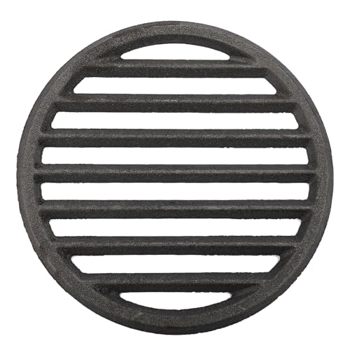 SUMNACON Gusseisen-Feuerrost Kaminrost, rund, 22,7 cm, Grillrost, hohe Hitze, Holzkohleplatte, Grillrost, Ofengitter, Ersatz-Feuerrost, Kohlerost