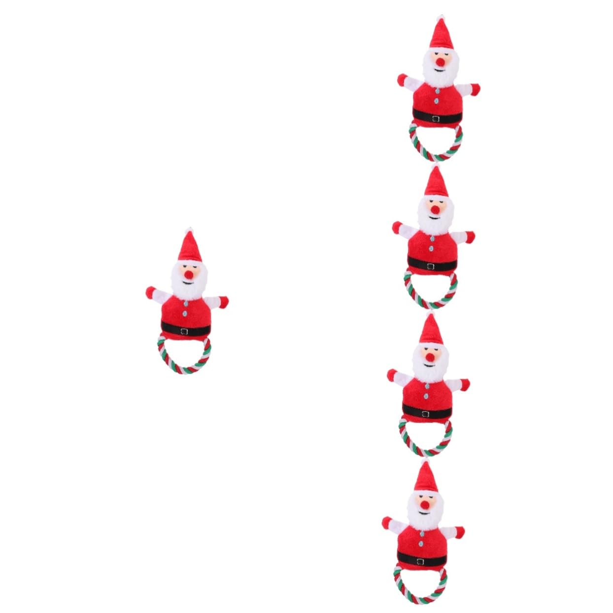 BESPORTBLE 5stücke Puppy Chew Toy Santa Claus Form Interaktives Spielzeug Für Hunde Quietschend Und Langlebig Für Weihnachten Fördert Das Kauen Intelligenz Von Haustieren
