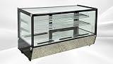 Bakery Display Cooler Countertop Refrigerated Case Desktop Vertical 48 ins Commercial Restaurant Pastry Deli Stainless Steel Base Curved Glass NSF Food Cooler Case CW200720