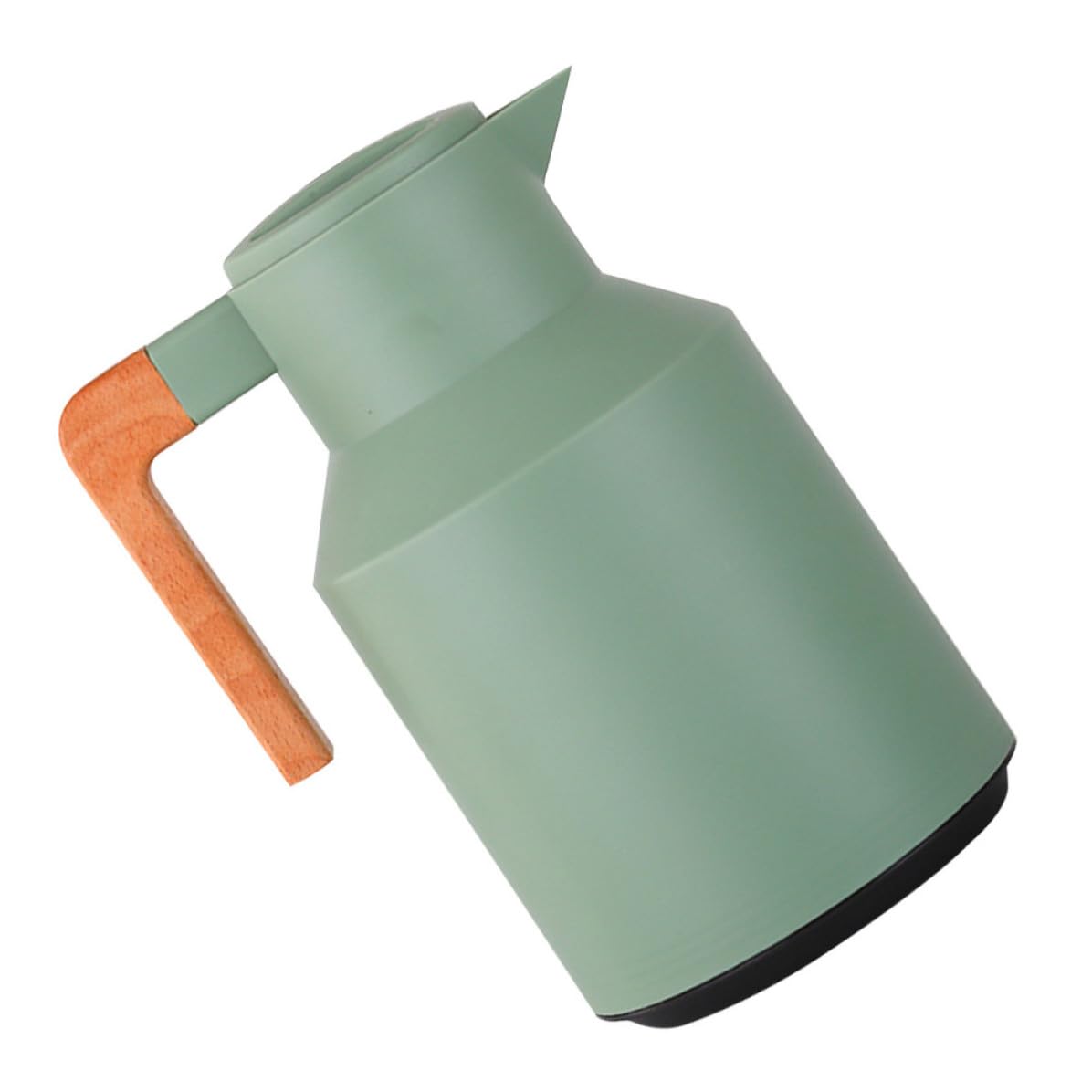 Botella Térmica de Gran Capacidad 1l Mango de Madera y Interior de Vidrio, Diseño Simple para Conservar el Calor Hogar