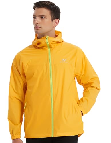 NORDIC OUTLAND Rain Jacket Men Packable Lightweight, Waterproof Breathable Raincoat with Hood...