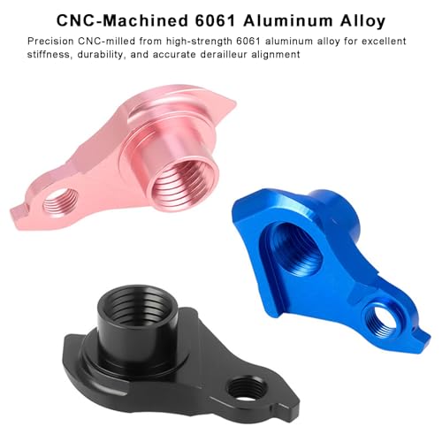 TerchPilet Universal Schaltauge Ersatz für SRAM UDH, CNC Aluminium Schaltauge mit Umkehrgewindeschrauben, kompatibel mit Road Gravel MTB E-MTB Rahmen entworfen für UDH, Schwarz