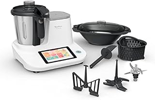 Moulinex Click & Cook Robot cuiseur avec balance cuisine intégrée, Puissance 1400 W, Capacité 3,6 L, 32 fonctions, 10 programmes automatiques, Ecran numérique tactile, Utilisation facile HF506110 - 1