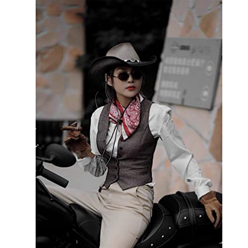 Women's Suit Vest Herringbone Business Work Wear Slim Fit Sleeveless V-Neck Vests Bomber Jacket Waistcoat2