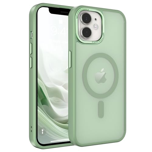 Image of Magnetic iPhone 11 case,Compatible with Magsafe, Military-Grade Protection,Slim Translucent Matte Shockproof with Anti-Scratch Anti-Fingerprint Phone Cover (Matcha Green, iPhone 11)