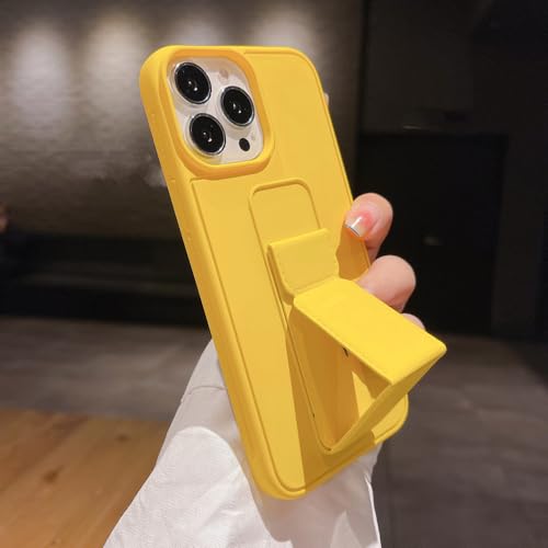 Étui de téléphone jaune iPhone 11 Pro avec support magnétique antichoc