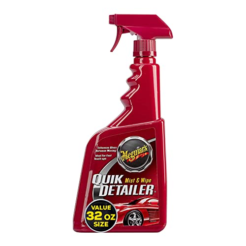 Meguiar’s Quik Detailer Mist & Wipe – 32 Oz Spray Bottle