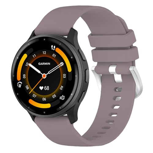 TopPerfekt Sport Band Compatible with Garmin Venu 4 41mm/3S/2S Quickfit Wristband, 18MM Silicone Adjustable Strap Replacement for Vivoactive 4S, Vivomove 3S, Forerunner 265S/255S Music-Violet 18mm