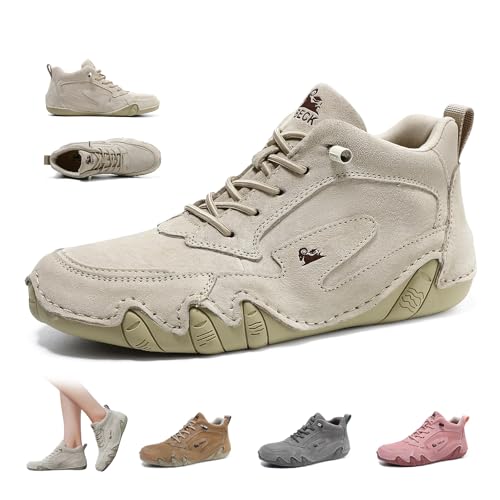 Gwvwcui Women'S Italian Handmade Suede High Boots Beck Shoes Women Waterproof Non Slip Outdoor Lightweight Casual Walking Shoes Slip cover