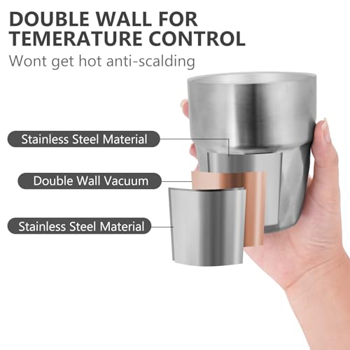 Gobelets réutilisables en acier inoxydable pour la maison et le bureau
