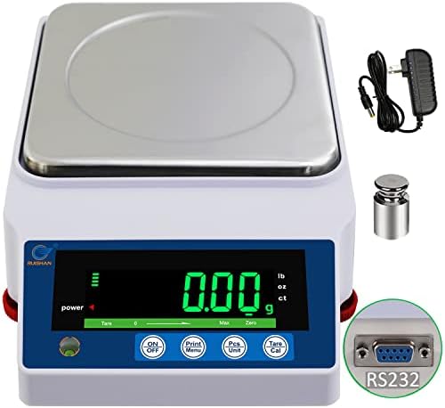 Lab Precision Analytical Balance - 2000 x 0.01g | 4.4x0.00002 lb | Electronic Weighing Scale | 01 Gram Scale for Chemistry, Labs, Jewelry