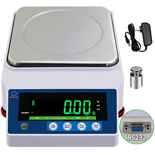 RUISHAN Lab Precision Analytical Balance - 2000 x 0.01g | 4.4x0.00002 lb | Electronic Weighing Scale | 01 Gram Scale for Chemistry, Labs, Jewelry