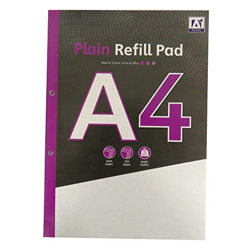 A4 Refill Notepad, Plain Paper, 120 Pages