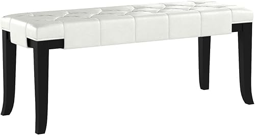 Miniatura 12 de Roundhill Furniture Linon - Banco de tela copetudo, color gris Gris,Marrón,Espresso,Blanco