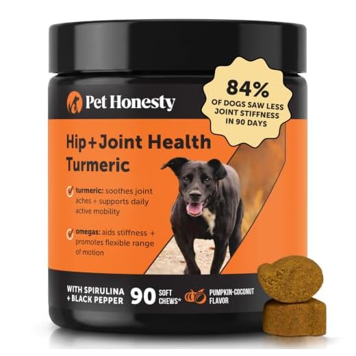 PetHonesty Turmeric Joint Health for Dogs - Hip & Joint Supplement Soft Chews with Turmeric, BioPerine, Fish Oil & Coconut to Support Joint Health, Ease Stiffness - Promotes Digestive & Immune Health