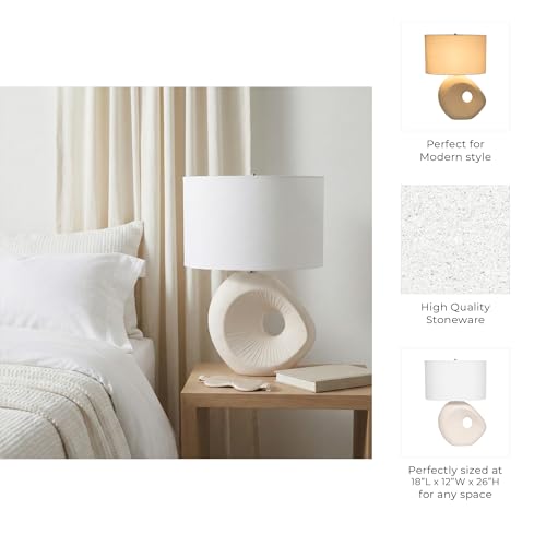 Lámpara de Mesa Moderna con Base de Cerámica y Pantalla Ivory miniatura 5
