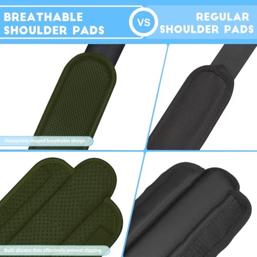 ZINZ 2-Pack Universal Shoulder Pad with Ultra Thick Cushion for Bag Luggage Bag Crossbody, Plus Long & Anti-Slip & Breathable,Army Green4