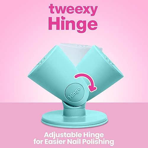 tweexy Hinge Untippable Nail Polish Bottle Holder | Anti-Spill Nail Polish Holder Stand, Tilted, IntelliStick Airlock Suction | Fingernail Painting, Nail Art Tools | Nail Polish Accessories (Zen Green)
