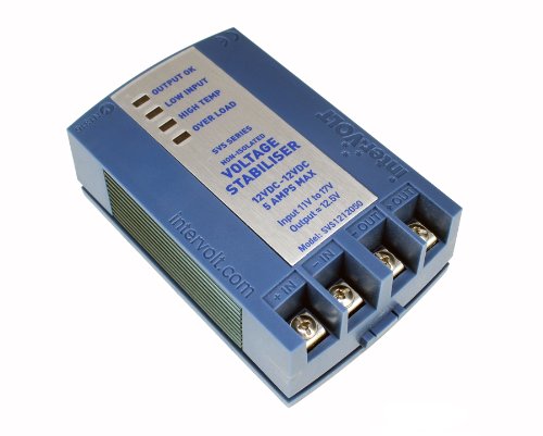 interVOLT 12V Stabilizer / Voltage Regulator / Power Conditioner - Non-Isolated, Heavy Duty, Rugged, 12V/5A (62W) Switchmode Converter - (Model SVS1212050)