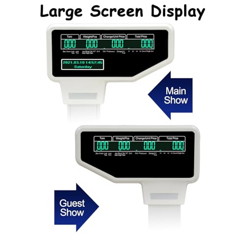 Báscula digital comercial con impresora térmica LCD miniatura 5