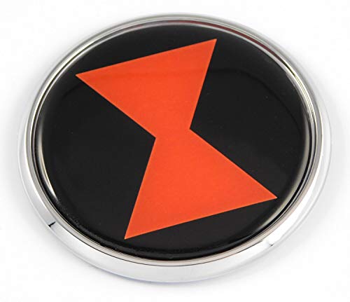 Emblema redondo cromado para tuning de coche, insignia 3D de viuda negra