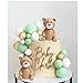 Baby Bear Cake Topper Blue Ball Cake Decor (green ball 2bears set)