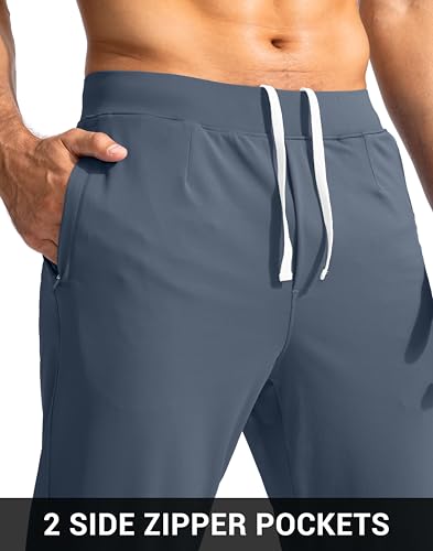 Image of G Gradual Men's Golf Joggers Pants with Zipper Pockets Stretch Sweatpants Slim Fit Track Pants Joggers for Men Work Running